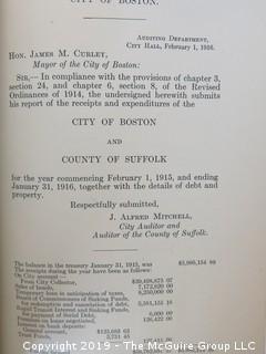 Ledger: "1916 Report of the City Auditor"; Boston