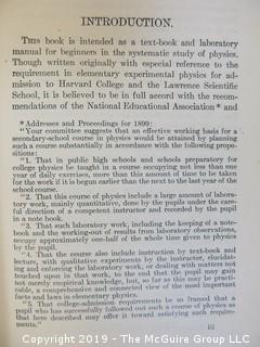 Academic Book Title: "Textbook of Physics" by Hall and Bergen; third edition; 1903