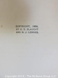 Academic Book Title: "High School Algebra"by Slaught and Lennes; 1908; by Allyn and Bacon 