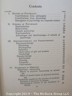 Academic Book Title: "An Introduction to the Fields of Psychology" by Dexter and Omwake; 1938; Prentice Hall Inc.