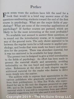 Academic Book Title: "An Introduction to the Fields of Psychology" by Dexter and Omwake; 1938; Prentice Hall Inc.