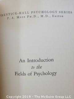 Academic Book Title: "An Introduction to the Fields of Psychology" by Dexter and Omwake; 1938; Prentice Hall Inc.