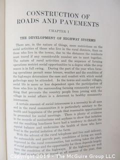 Academic Book Title:"The Construction of Roads and Pavements" by Agg; First Edition; 1916; published by McGraw-Hill