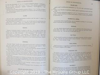 Reference Book Title: "Rules Governing the Printing of Specifications"; 1887, Government Printing Office