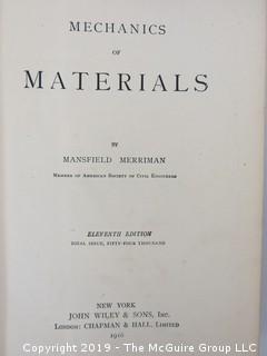 Academic Book Title: "Mechanics of Materials" by Merriman; 11th edition, 1916, published by John Wiley and Sons