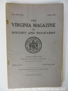 35 Volumes of the Virginia Historical Society; 1920's - 1950's