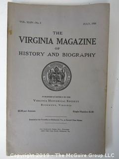 35 Volumes of the Virginia Historical Society; 1920's - 1950's