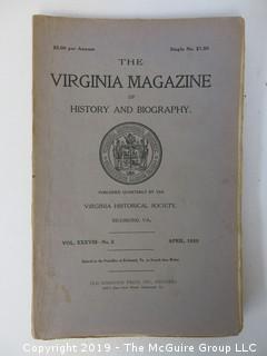 35 Volumes of the Virginia Historical Society; 1920's - 1950's