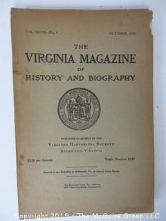 35 Volumes of the Virginia Historical Society; 1920's - 1950's