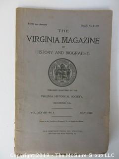 35 Volumes of the Virginia Historical Society; 1920's - 1950's