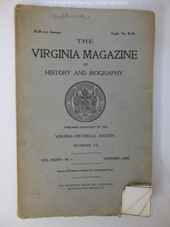 35 Volumes of the Virginia Historical Society; 1920's - 1950's