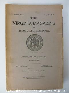 35 Volumes of the Virginia Historical Society; 1920's - 1950's