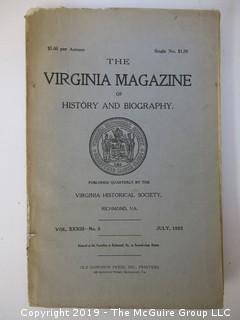 35 Volumes of the Virginia Historical Society; 1920's - 1950's