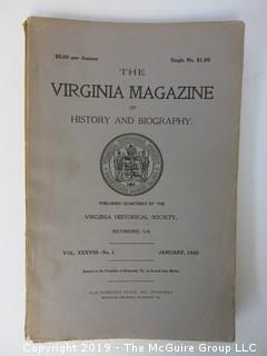 35 Volumes of the Virginia Historical Society; 1920's - 1950's