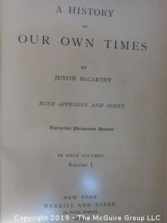 Book Title: "A History of Our Own Times" by Justin McCarthy; 1897