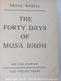 Book Title: "The Forty Days of Musa Dagh" by Franz Werful; 1934; pub by Viking