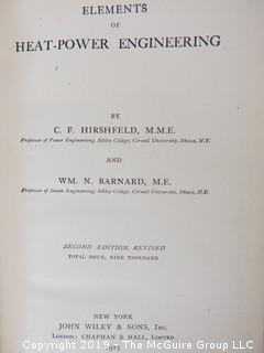 Adademic Book Title: "Elements of Heat-Power Engineering" by Herschfeld and Barnard; 195; John Wiley and Sons 