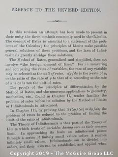 Academic Book Title: "Elements of the Differential and Integral Calculus" by Taylor, Colgate University; 1902; Revised Edition; pub by Ginn and Co.