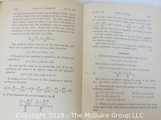 Academic Book Title: "Plane and Solid Analytic Geometry" by Ashton; 1904; Revised Edition; pub by Charles Scribner's Sons