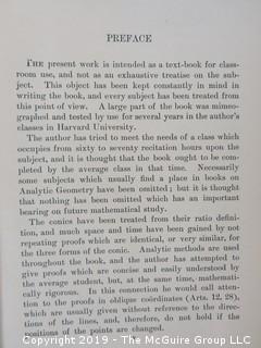 Academic Book Title: "Plane and Solid Analytic Geometry" by Ashton; 1904; Revised Edition; pub by Charles Scribner's Sons