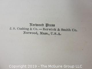 Academic Book Title: "Plane and Solid Analytic Geometry" by Ashton; 1904; Revised Edition; pub by Charles Scribner's Sons