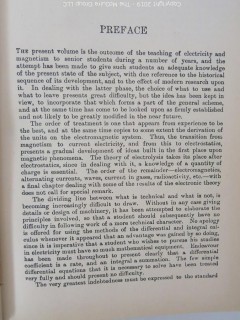 Academic Book Title: "Electricity and Magnetism for Advanced Students" by Starling; 1934; published by Longmans, Green and Co. 