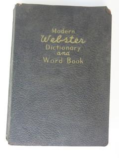 Webster Vintage Dictionary and World Book