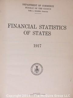 Periodical: "Financial Statistics of States; 1917; Bureau of the Census; Department of Commerce