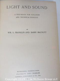 Academic Book Title: "Light and Sound", by Franklin and MacNutt; 1909; pub by Constable and Co.