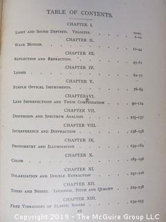 Academic Book Title: "Light and Sound", by Franklin and MacNutt; 1909; pub by Constable and Co.