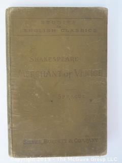 Book Title: "The Merchant of Venice"; 1889, by Homer Sprague