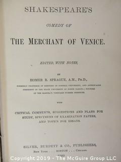 Book Title: "The Merchant of Venice"; 1889, by Homer Sprague