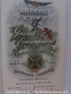 Masonic Book Title: "Proceedings of the Grand Encampment; Knights Templar; 28th Triennial Conclave; Louisville, Kentucky; 1901