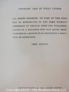 Book Title: "Sappira and The Slave Girl" by Willa Cather; First Edition; 1940; pub by Alfred A. Knopf  