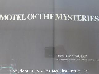 Book Title: "Motel of the Mysteries" by David MacAuley; 1979