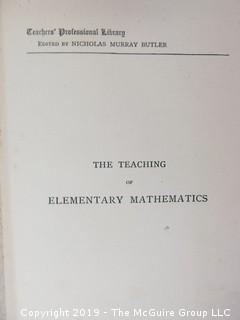 Academic Book Title: "The Teaching of Elementary Mathematics" by Smith; 1903; pub by The MacMillan Co.