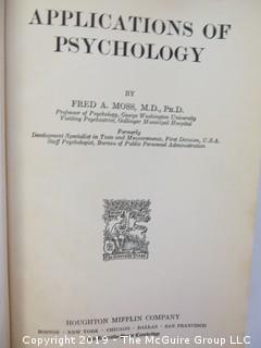 Academic Book Title: "Applications of Psychology" by Moss; 1929; pub by Houghton Mifflin