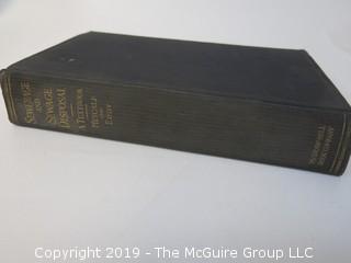 Academic Book Title: "Sewerage and Sewage Disposal; First Edition; by Metcalf and Edddy; 1922; pub by McGraw-Hill