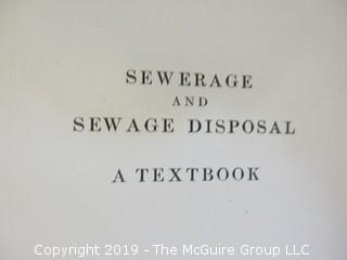 Academic Book Title: "Sewerage and Sewage Disposal; First Edition; by Metcalf and Edddy; 1922; pub by McGraw-Hill