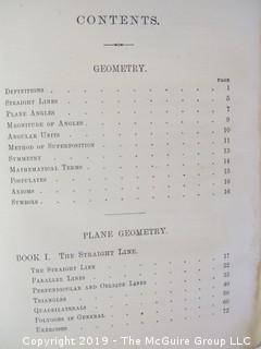 Academic Book Title: "Textbook of Geometry, Revised by Wentworth; 1889; pub by Ginn and Co. 