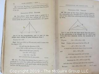 Academic Book Title: "Textbook of Geometry, Revised by Wentworth; 1889; pub by Ginn and Co. 