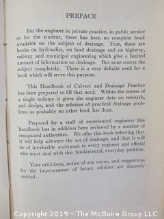 Academic Book Title: Handbook of Culvert and Drainage Practice; 1930; pub by Virginia Culvert Corp 