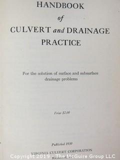 Academic Book Title: Handbook of Culvert and Drainage Practice; 1930; pub by Virginia Culvert Corp 