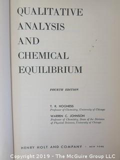 Academic Book Title: "Qualitative Analysis and Chemical Equilibrium" by Hogness and Johnson; 1954