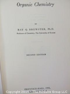 Academic Book Title: "Organic Chemistry" by Brewster; second edition; 1958; pub by Prentice-Hall Inc.