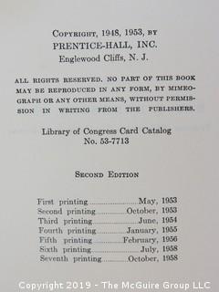 Academic Book Title: "Organic Chemistry" by Brewster; second edition; 1958; pub by Prentice-Hall Inc.