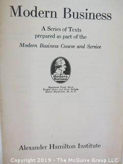 Academic Book Title: "Modern Business; Credit and Collections by Beebe, Morton and Gotlieb; Vol. 20; 1924; Alexander Hamilton Institute 