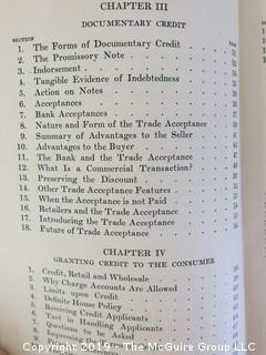 Academic Book Title: "Modern Business; Credit and Collections by Beebe, Morton and Gotlieb; Vol. 20; 1924; Alexander Hamilton Institute 