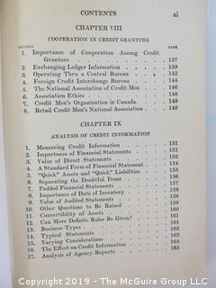 Academic Book Title: "Modern Business; Credit and Collections by Beebe, Morton and Gotlieb; Vol. 20; 1924; Alexander Hamilton Institute 