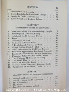 Academic Book Title: "Modern Business; Credit and Collections by Beebe, Morton and Gotlieb; Vol. 20; 1924; Alexander Hamilton Institute 